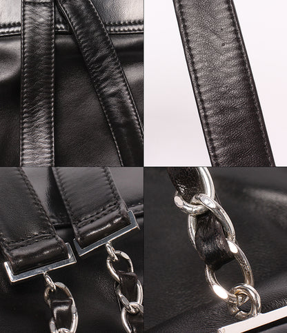 CHANEL リュック ミニチェーンリュック シルバー金具 3番台 レディース シャネル
