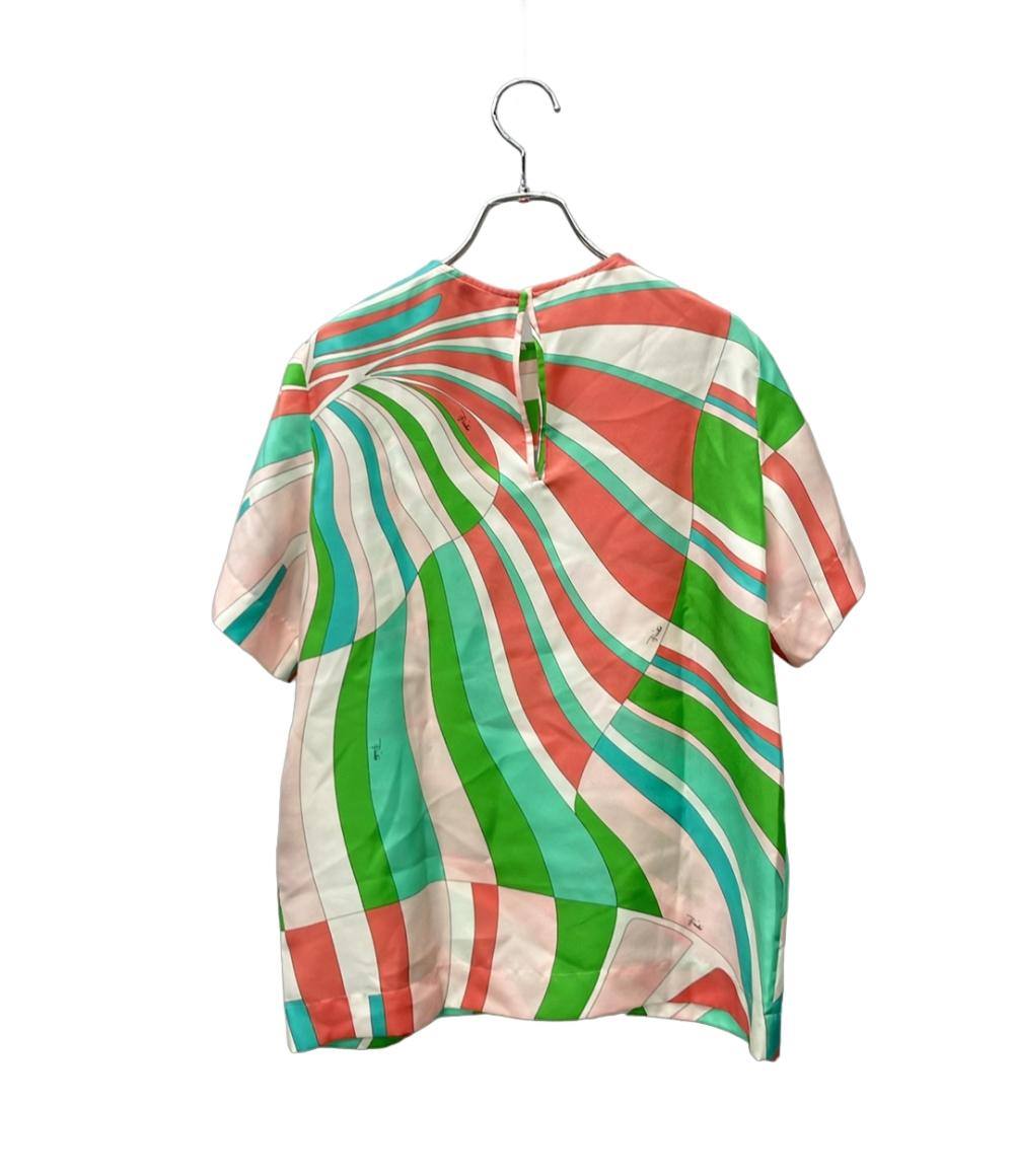 美品 Emilio Pucci 半袖ブラウス 9HRM81 レディース SIZE USA 2 (XS) エミリオ・プッチ