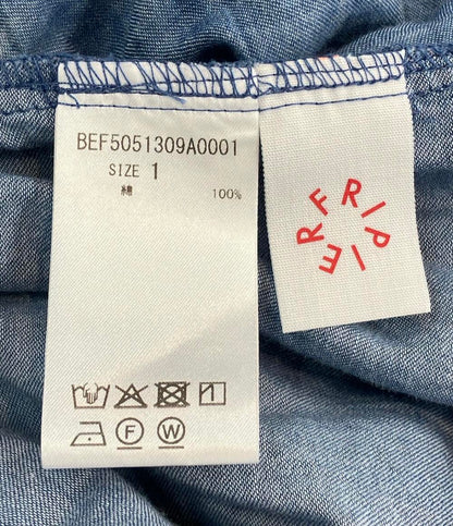 BEARDSLEY 長袖 デニムギャザーワンピース レディース SIZE 1 ビアズリー