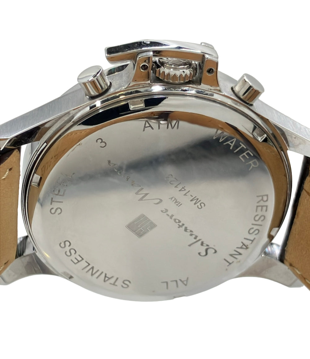 Salvatore Marra 腕時計 クオーツ ホワイト SM-14123 メンズ サルバトーレマーラ