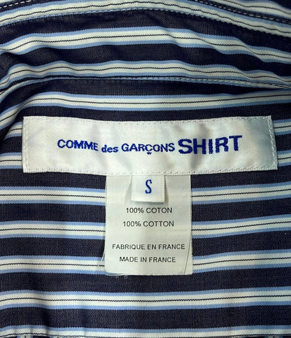 美品 COMME des GARCONS SHIRT 長袖シャツ Yarn Dyed Cotton Stripe Poplin Shirt メンズ SIZE S コムデギャルソンシャツ