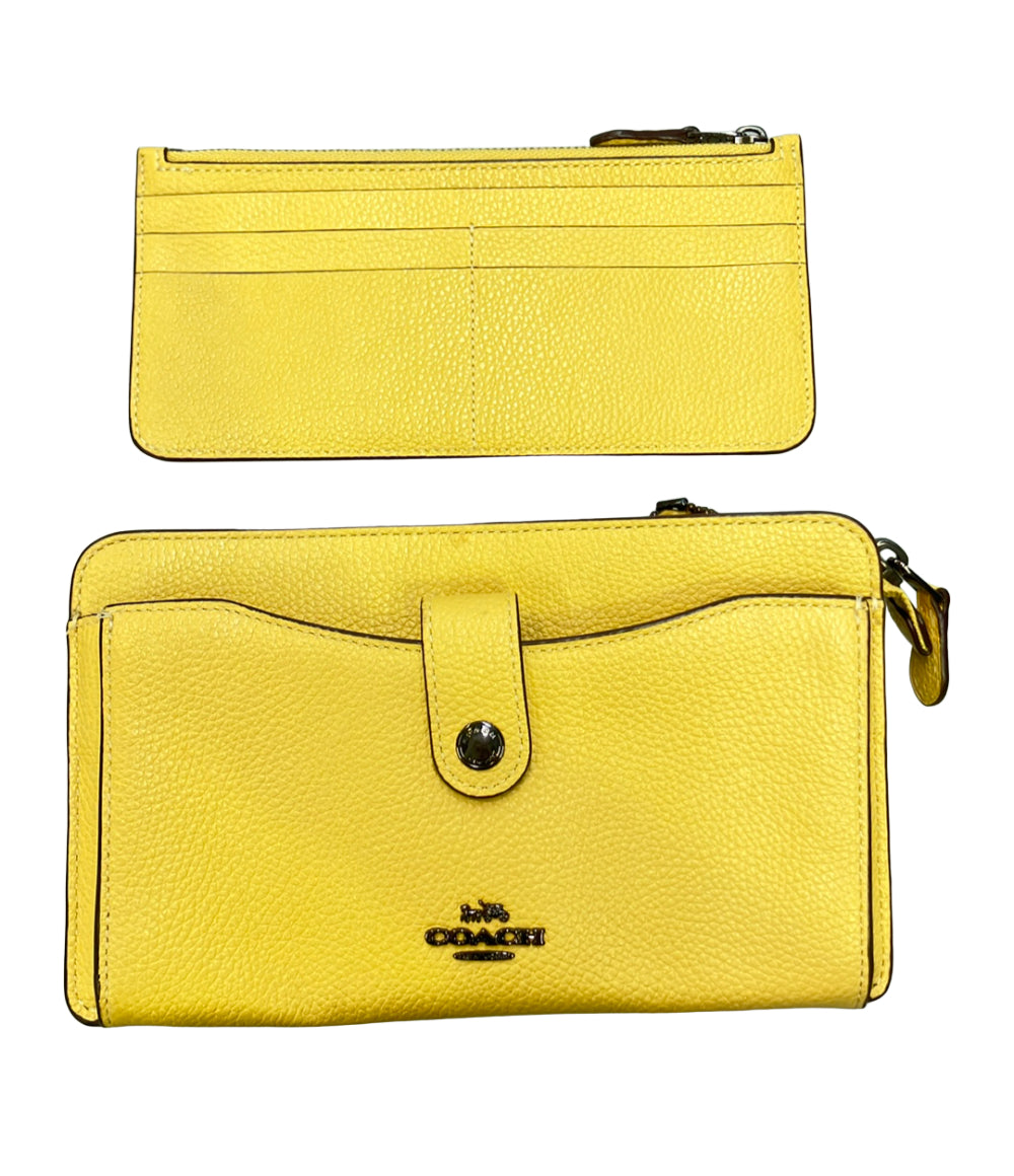 からんば 羽ナポレオン ショップ別注イエローコーチ COACH ショルダーバッグ ショルダーウォレット 53529 レディース