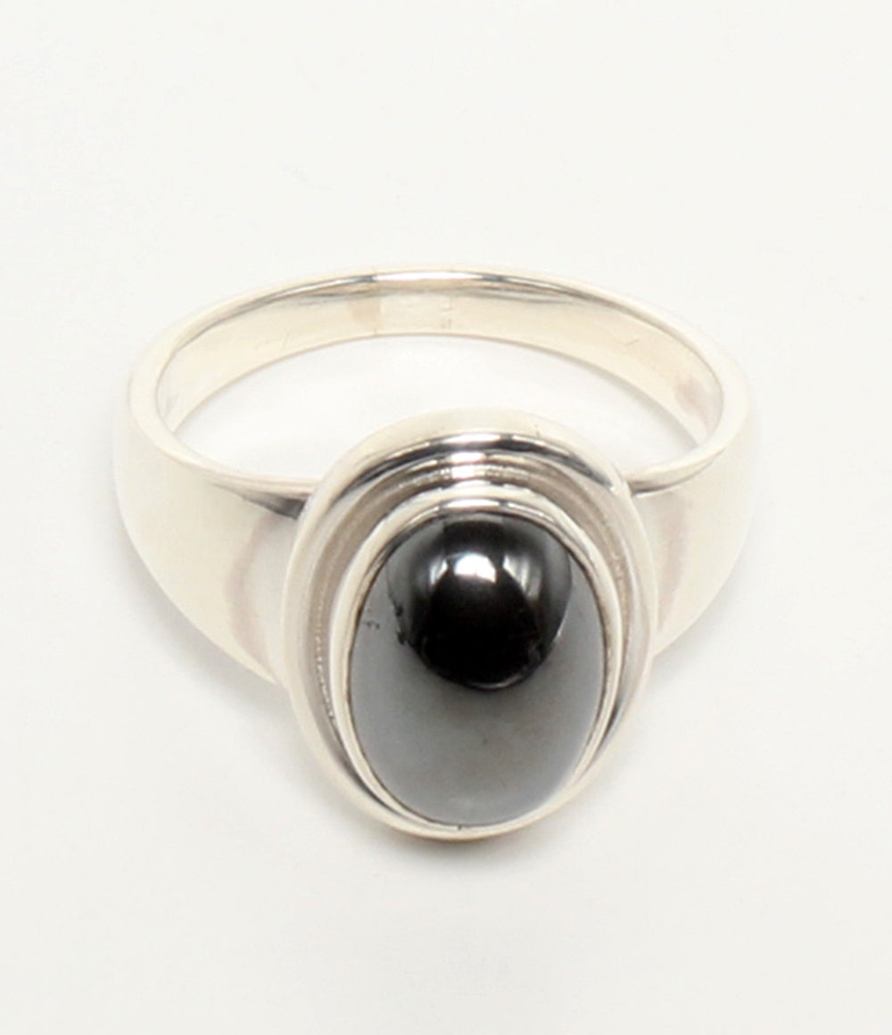 美品 Georg Jensen リング 指輪 SV925 46B ヘマタイト レディース SIZE 19号 ジョージジェンセン