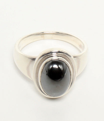 美品 Georg Jensen リング 指輪 SV925 46B ヘマタイト レディース SIZE 19号 ジョージジェンセン
