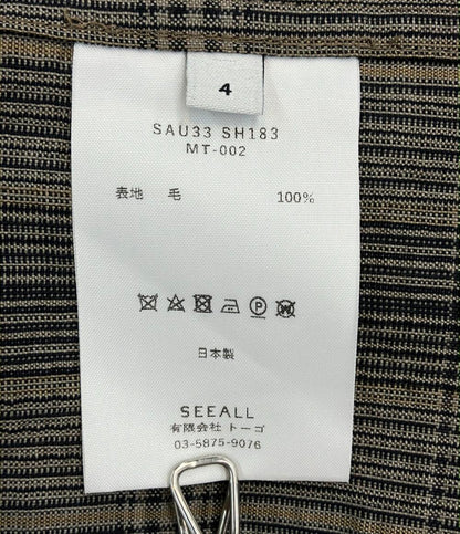 SEEALL 半袖 ジップアップブルゾン セットアップ メンズ SIZE 4 シーオール