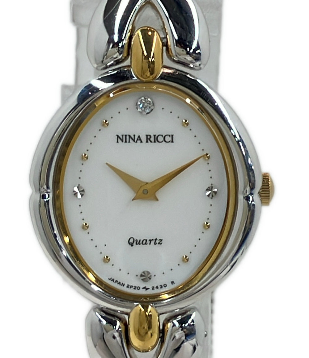 NINA RICCI 腕時計 クオーツ ホワイト 2P20-6200 レディース ニナリッチ