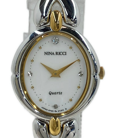 NINA RICCI 腕時計 クオーツ ホワイト 2P20-6200 レディース ニナリッチ