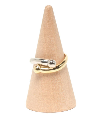 美品 リング 指輪 K18 Pt900 レディース SIZE 9号