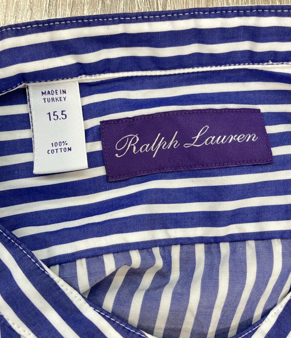 美品 RALPH LAUREN 長袖シャツ タグ付き ストライプ スタンドカラー