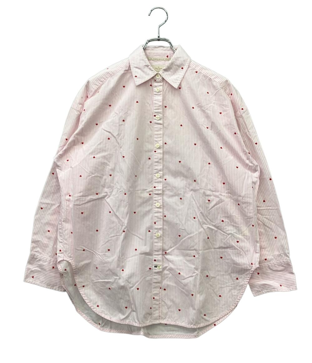 Kate Spade 長袖シャツ オーバー ボーダー レディース SIZE XS ケイトスペード