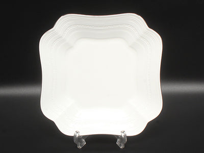 美品 WEDGWOOD クエアディッシュ 皿 24cm インタグリオ プラチナ ウエッジウッド