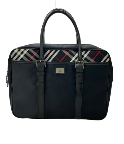 美品 BURBERRY BLACK LABEL ブリーフケース ビジネスバッグ チェック柄 メンズ バーバリーブラックレーベル