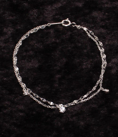 美品 canal4℃ 2連ブレスレット SV レディース カナルヨンドシー