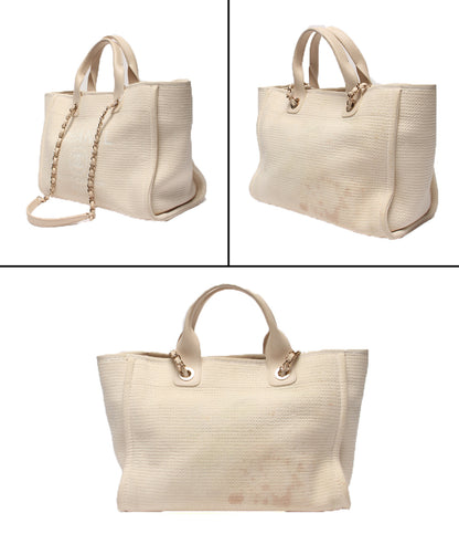 CHANEL 2wayチェーントートバッグ チェーンショルダーバッグ 肩掛け ドーヴィル スモール AS3257 レディース シャネル