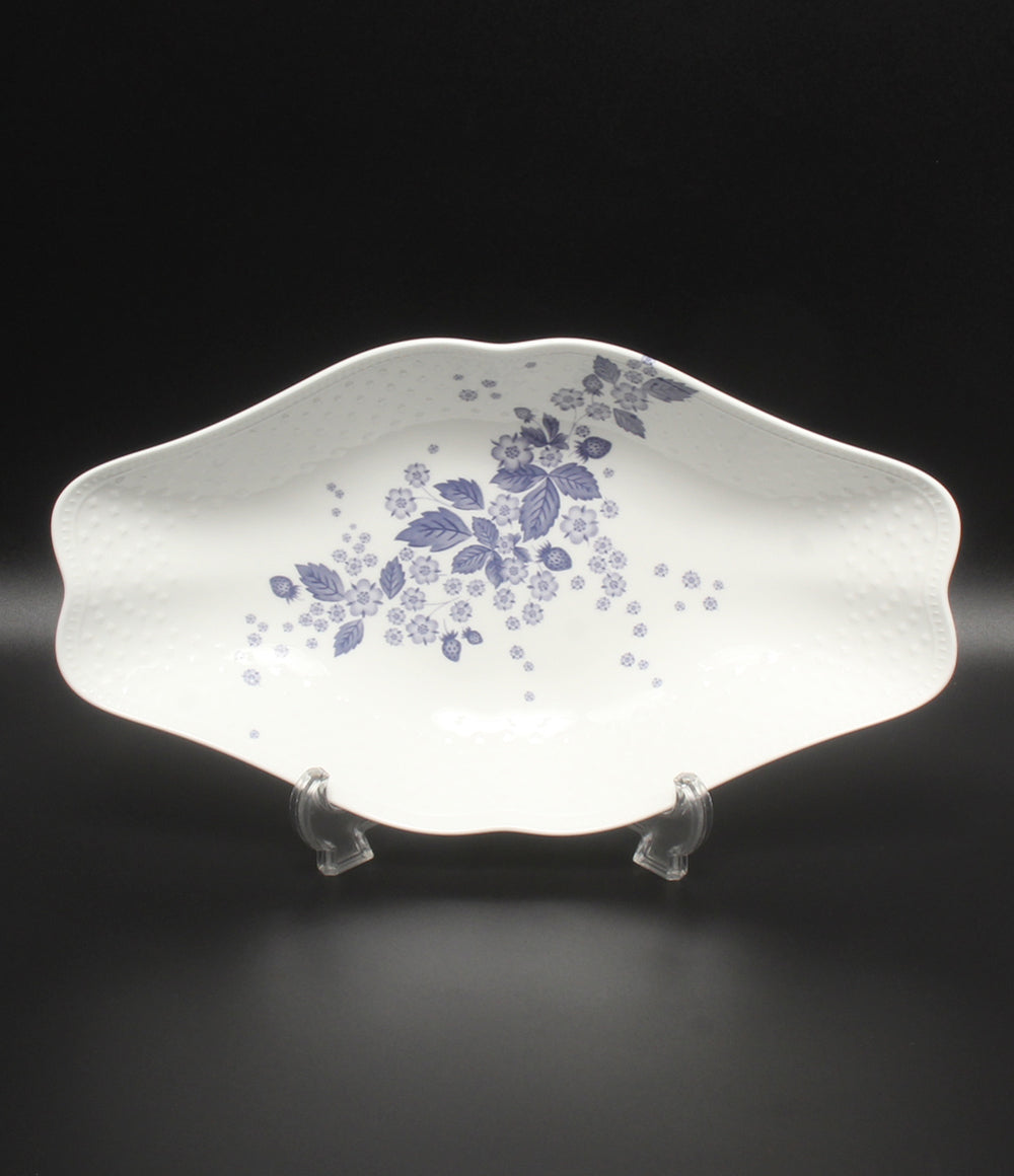 美品 WEDGWOOD マルチディッシュ 皿 31cm ストロベリー ブルーム インディゴ ウエッジウッド