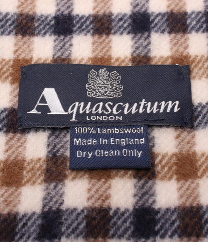 美品 アクアスキュータム チェック柄マフラー レディース Aquascutum