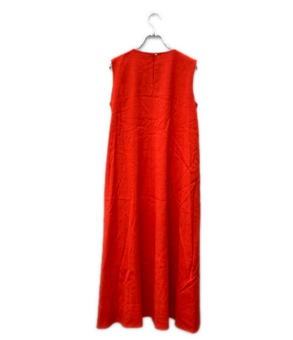 Drawer リネン混シルク Aラインノースリーブ ワンピース 6526-234-1288 レディース ドゥロワー