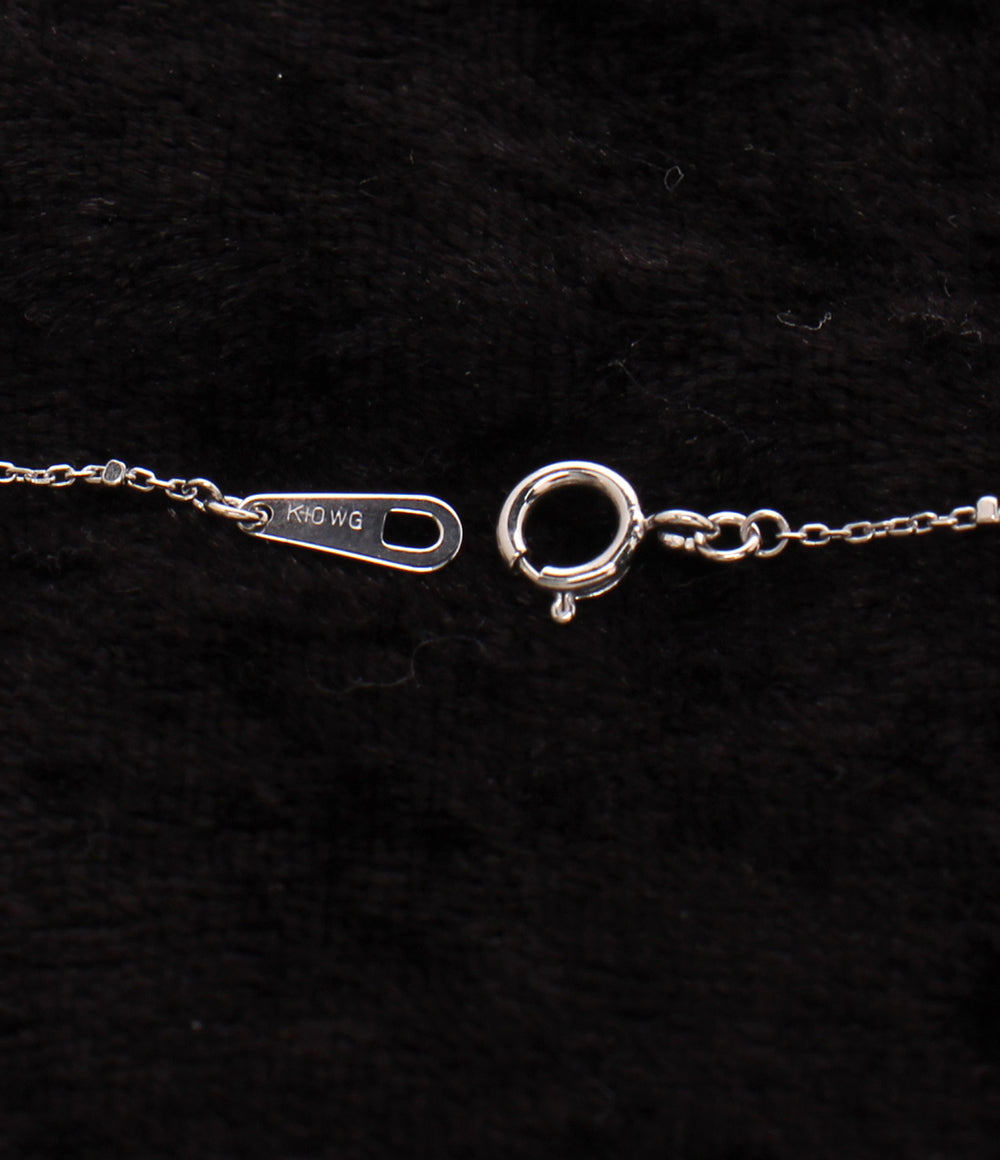 美品 ネックレス K10WG ダイヤ 0.25ct レディース