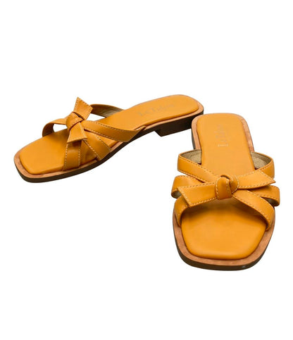 ルタロン スクエアトゥサンダル スクエアステッチリボンサンダル レディース SIZE M (M) Le Talon