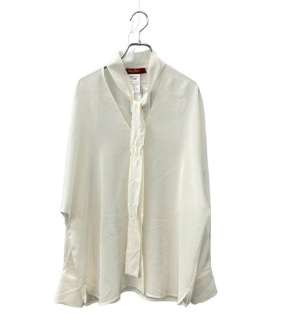 MAX MARA 長袖ブラウス ボウタイ タグ付き 6116055106 レディース SIZE 44 (XL) マックスマーラ