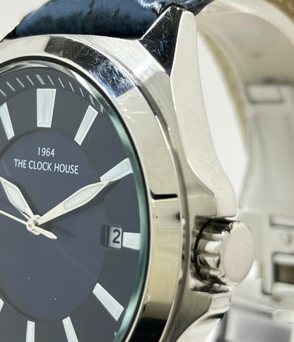 THE CLOCK HOUSE 腕時計 ソーラー ネイビー MBC1004 メンズ ザ･クロックハウス