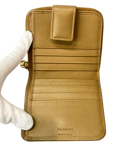 美品 イヴ・サンローラン 二つ折り財布 GUE568985 レディース YVES SAINT LAURENT