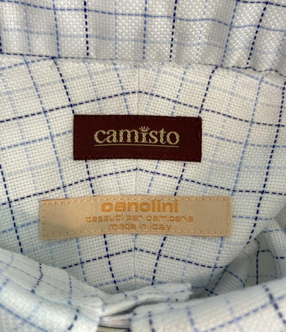 美品 カミスト 長袖シャツ チェック柄 メンズ SIZE 43 (S) camisto