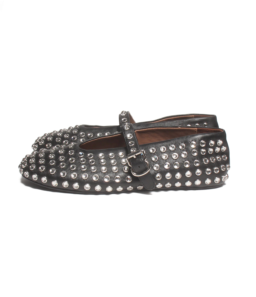 ALAIA バレエシューズ フラット ラインストーン レディース SIZE 38 アライア
