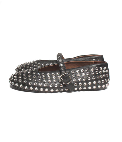 ALAIA バレエシューズ フラット ラインストーン レディース SIZE 38 アライア