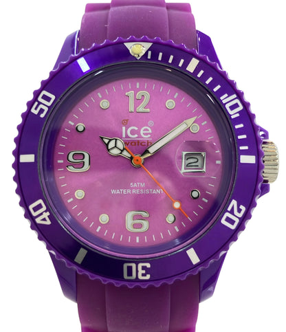美品 ice watch 腕時計 クオーツ パープル メンズ アイスウォッチ