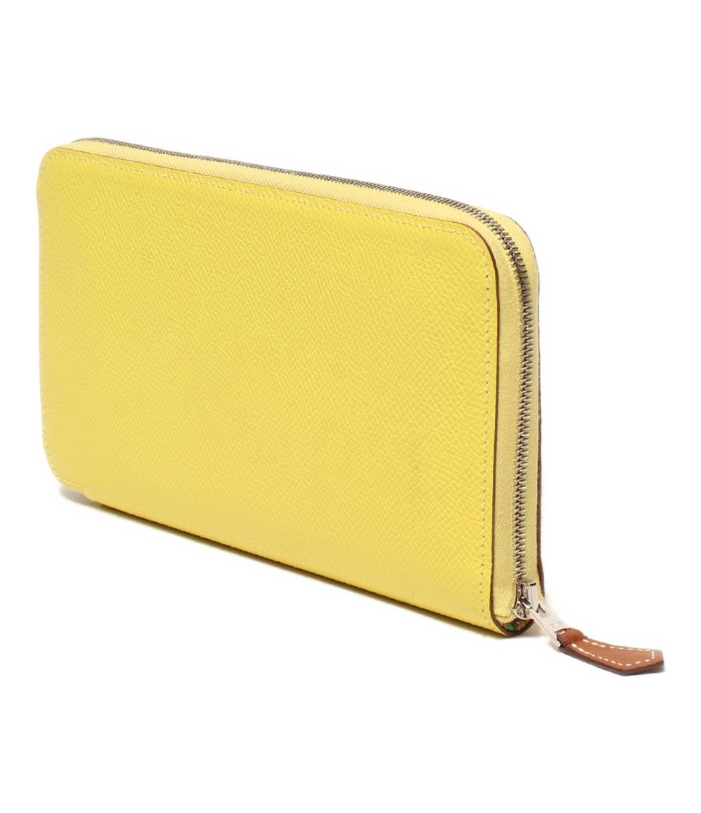 エルメス ラウンドファスナー長財布 Y刻印 シルバー金具 シルクイン アザップロング レディース HERMES