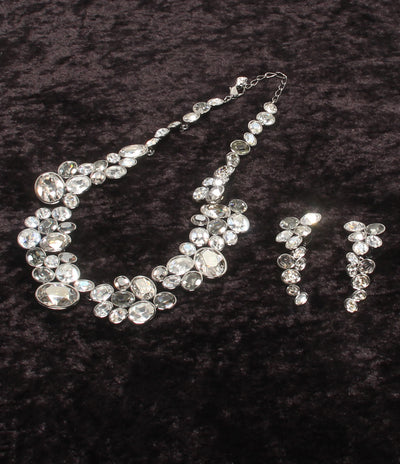 美品 SWAROVSKI ネックレス イヤリング 2点セット レディース スワロフスキー