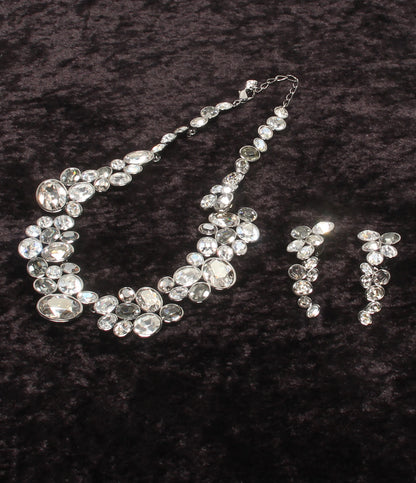 美品 SWAROVSKI ネックレス イヤリング 2点セット レディース スワロフスキー