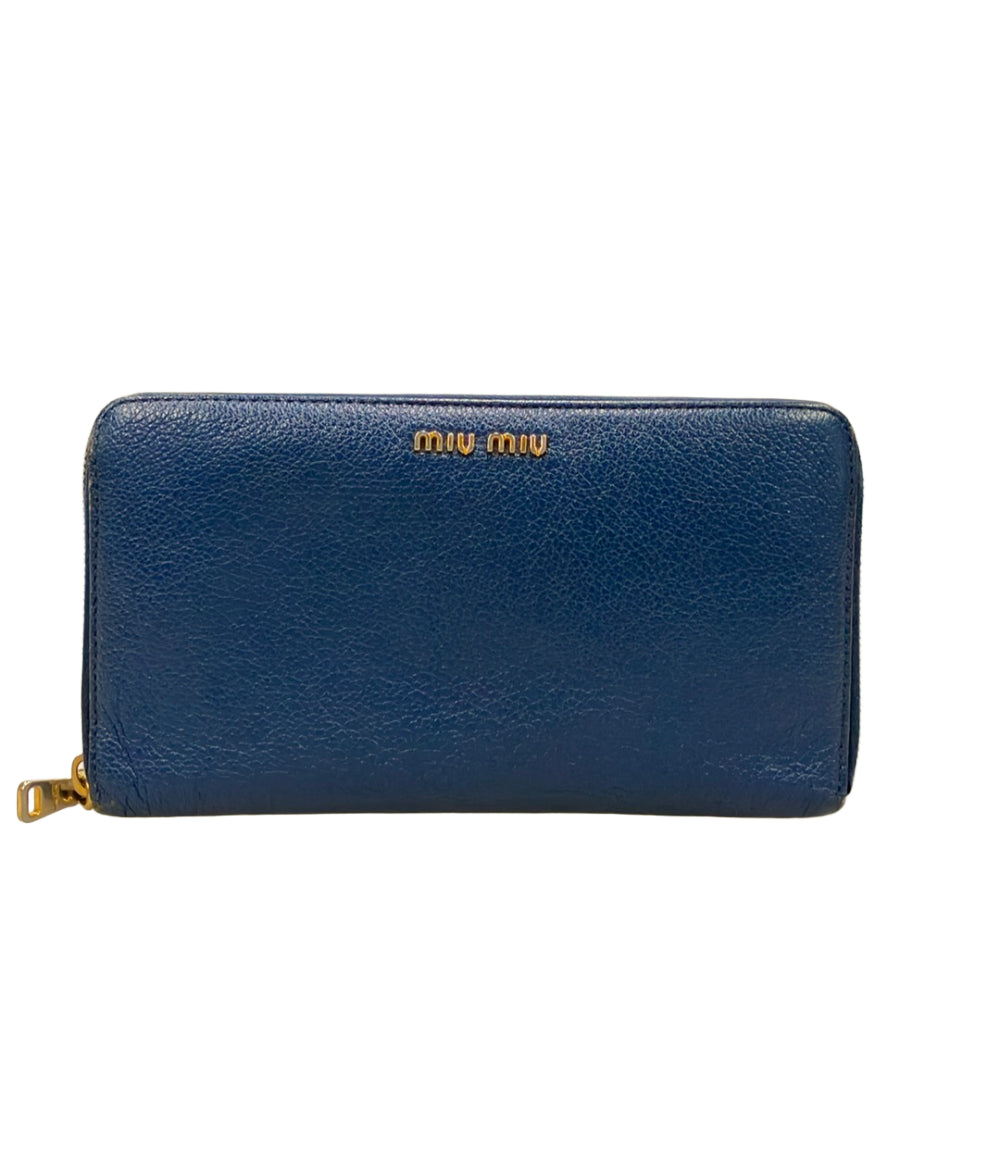 Miu Miu ラウンドファスナー二つ折り長財布 レディース ミュウ ミュウ