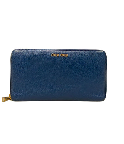 Miu Miu ラウンドファスナー二つ折り長財布 レディース ミュウ ミュウ