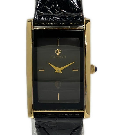 美品 CAPUCCI 腕時計 クオーツ ブラック CP-9265 レディース メンズ カプッチ