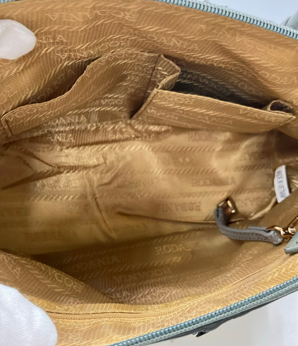 美品 RODANIA 2way ハンドバッグ ショルダーバッグ 斜め掛け カイマンレザー レディース ロダニア