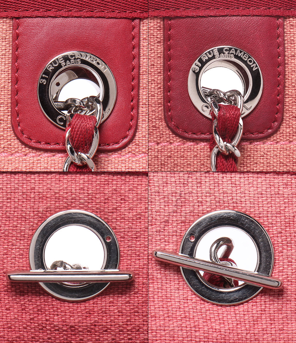 CHANEL トートバッグ ショルダーバッグ 肩掛け シルバー金具 16番台 ドーヴィルMM A67001 レディース シャネル