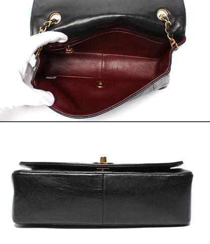 CHANEL チェーンショルダーバッグ ゴールド金具 シングルフラップ シングルチェーン マトラッセ ラムスキン 2番台 ダイアナ25 A01165 レディース