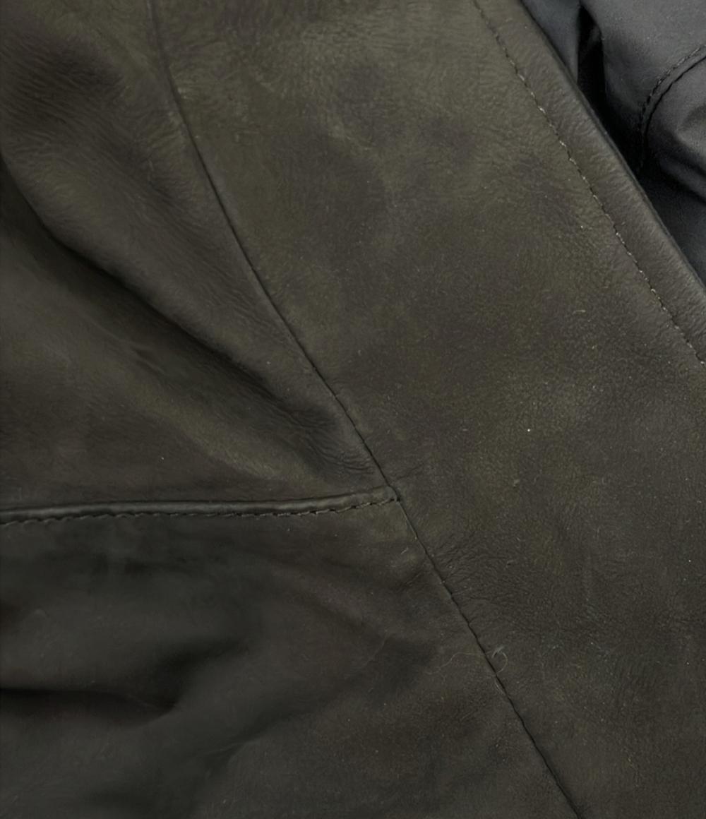 エルメネジルドゼニア リバーシブル レザージャケット 46 ベージュ Ermenegildo Zegna リバーシブルジャケット レザージャケット メンズ
