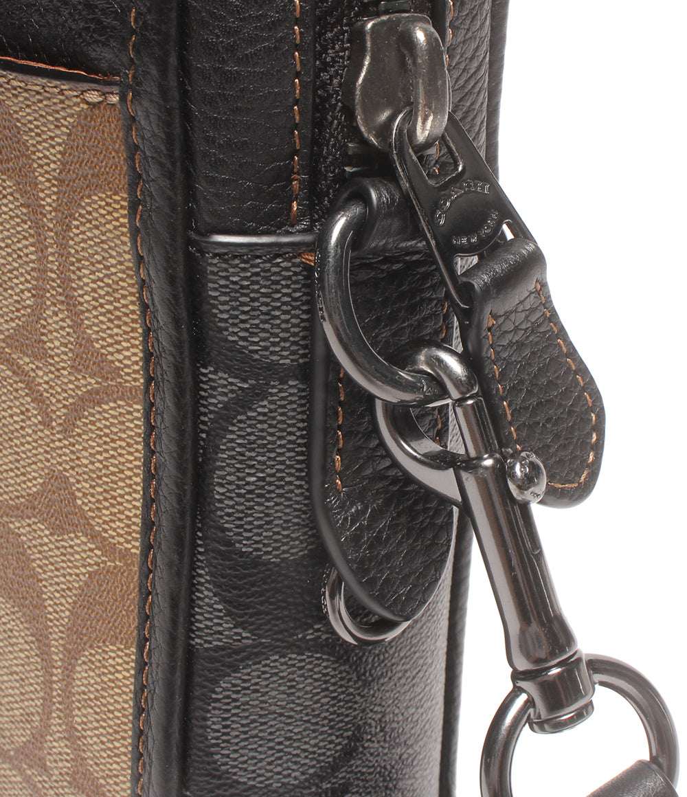 美品 COACH ショルダーバッグ 斜め掛け サリバン シグネチャー CC090 メンズ コーチ
