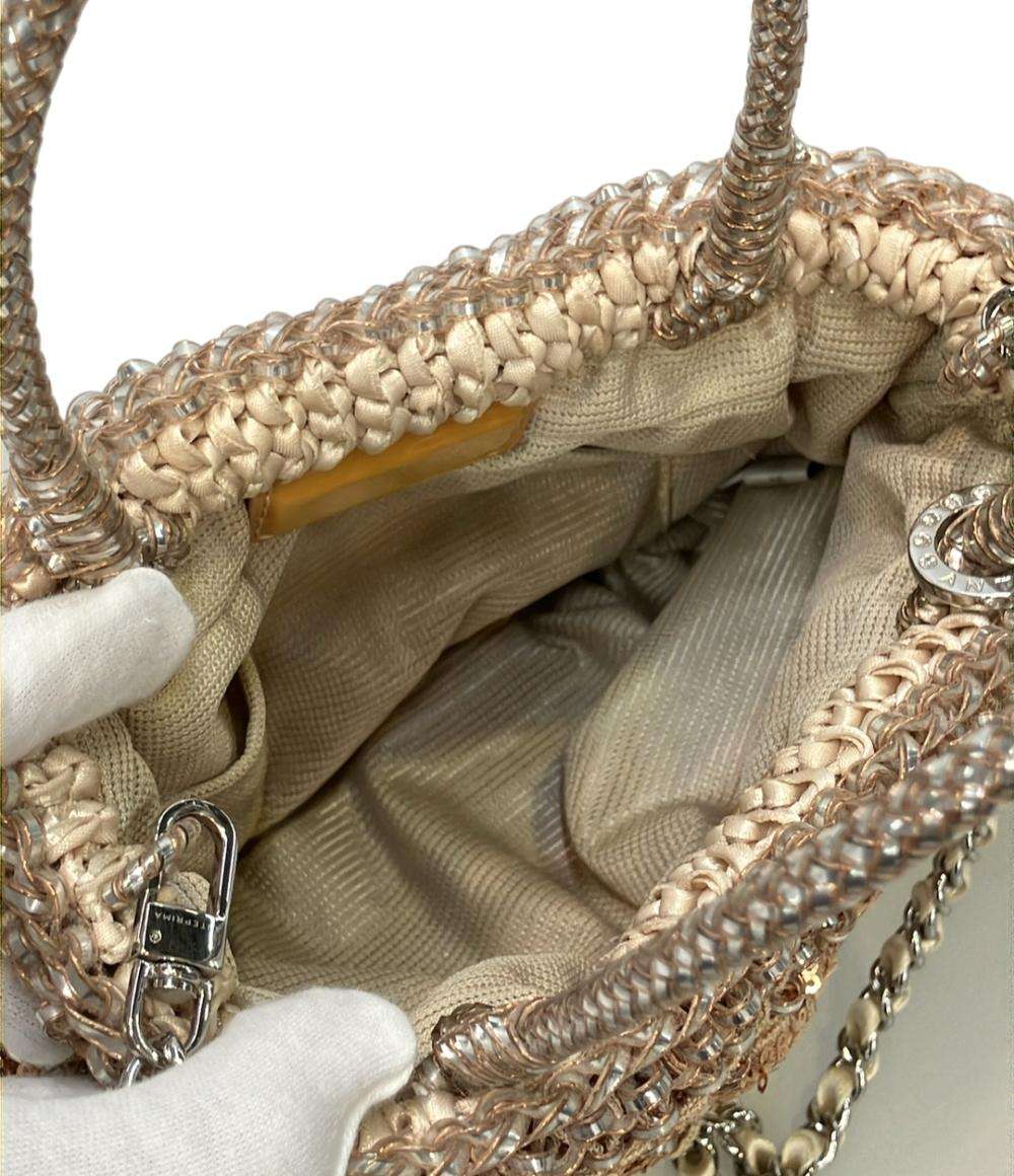 美品 ANTEPRIMA 2way ハンドバッグ チェーンショルダーバッグ 斜め掛け 肩掛け ワイヤー レディース アンテプリマ