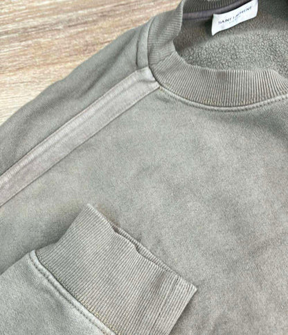 SAINT LAURENT 長袖スウェット グレージュ ショート丈 716525 レディース SIZE S サンローラン