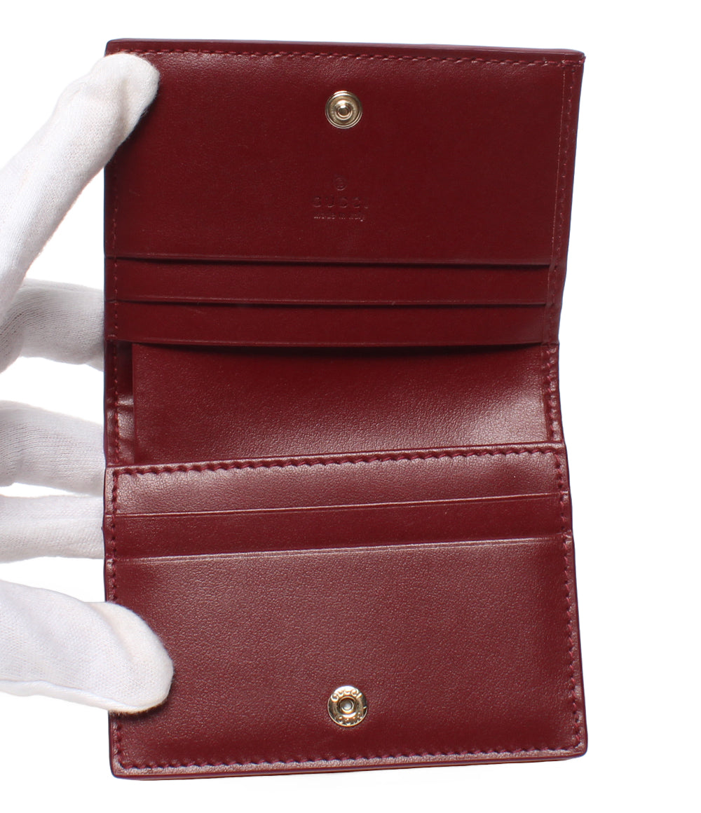 美品 GUCCI 二つ折り財布 GGスプリーム キャンバス ミニ ウォレット アニマル オウル 818767･0416 レディース グッチ