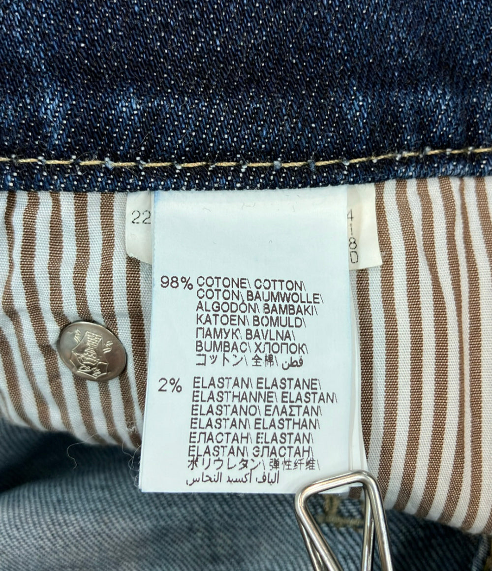 美品 Brunello Cucinelli デニムパンツ 内側ストライプ ボタンフライ メンズ SIZE 46 (M) ブルネロクチネリ
