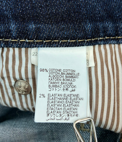 美品 Brunello Cucinelli デニムパンツ 内側ストライプ ボタンフライ メンズ SIZE 46 (M) ブルネロクチネリ