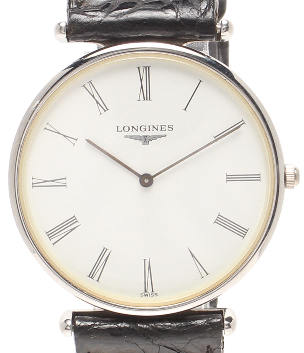 LONGINES 腕時計 グランドクラシック クオーツ ホワイト L4.635.4 メンズ ロンジン