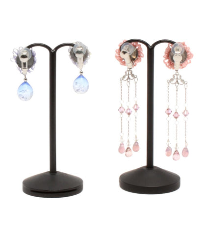 美品 ネックレス イヤリング ブローチ フラワーモチーフ 花モチーフ 7点セット レディース