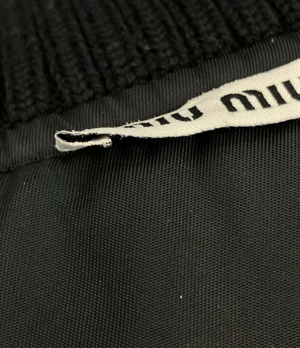 Miu Miu ブルゾン キルティング ショート MA-1ジャケット リブニット ML282 レディース SIZE 36 (XS) ミュウ ミュウ