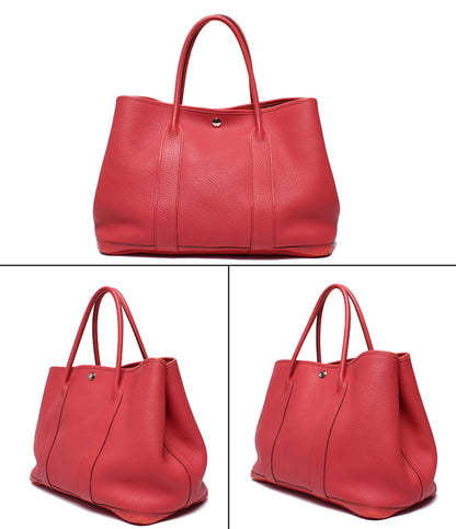 HERMES トートバッグ ハンドバッグ □N刻印 シルバー金具 ガーデンパーティPM 36 トリヨンクレマンス レディース エルメス